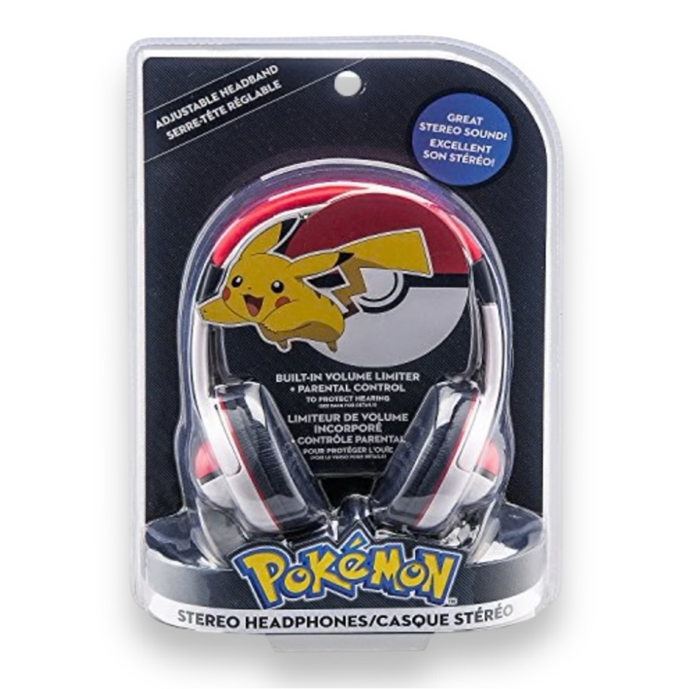 🧸2/$10🧩3/$12 NWT Pokémon Pokeball Wired Over Ear Kids Headphones - Picture 4 of 11
